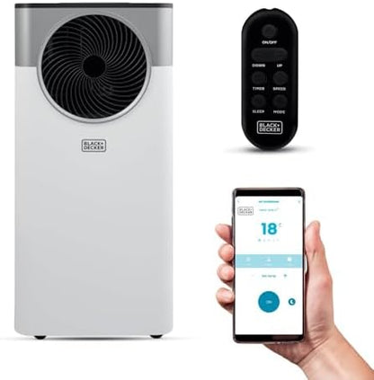 12000 BTU Portable Air Conditioner with Cooling, Dehumidifier & Fan, Smart Control, Power Memory Function, White, Energy Class A