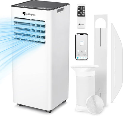 9000 BTU Portable Air Conditioner with WiFi, Cooling, Dehumidifier & Fan Functions