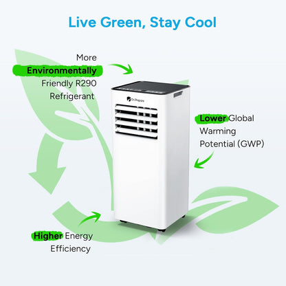 9000 BTU Portable Air Conditioner with WiFi, Cooling, Dehumidifier & Fan Functions