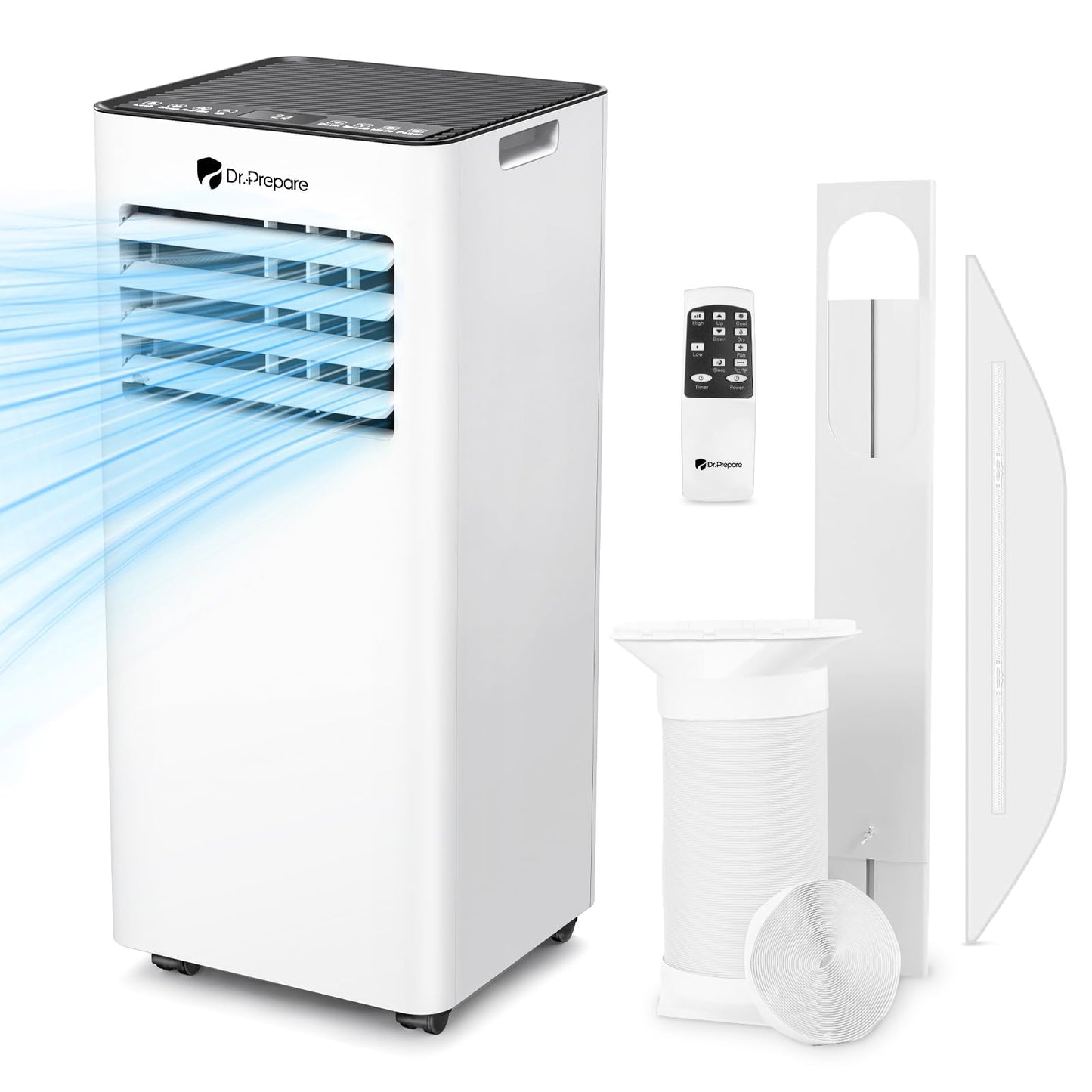 9000 BTU Portable Air Conditioner with WiFi, Cooling, Dehumidifier & Fan Functions