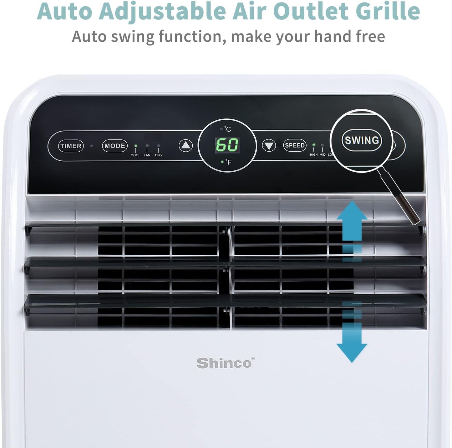 Portable Air Conditioner 12000 BTU with Dehumidifier and Fan Modes, Remote Control, 24h Timer, Window Kit
